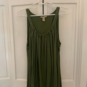 Banana Republic Canopy Green Sleeveless Flow Shirt